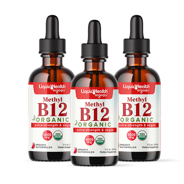 Organic Bariatric Vitamin B12 - Extra Strength & Vegan 5,000 mcg - Liquid Health 