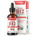 Organic Bariatric Liquid Vitamin B12 - Extra Strength & Vegan 5,000 mcg