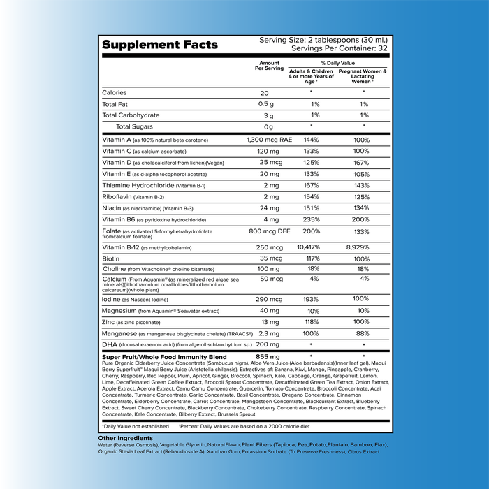 Liquid Health Prenatal Postnatal Supplement Facts