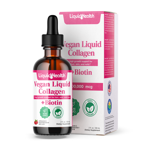 Vegan Liquid Collagen & Biotin Hair Growth Drops – 100,000mcg for Healthy Hair, Skin & Nails