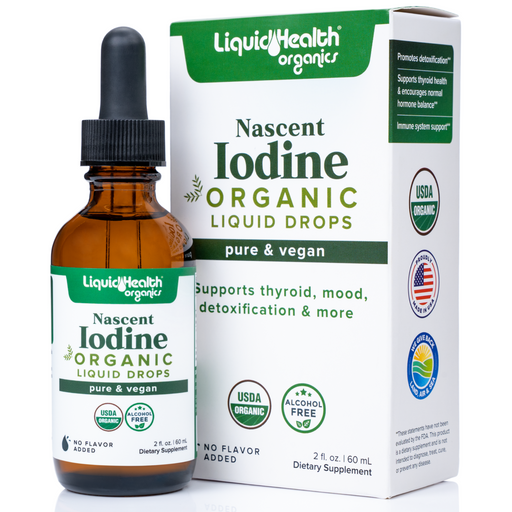 Organic Nascent Iodine Supplement Liquid Drops 250 mcg